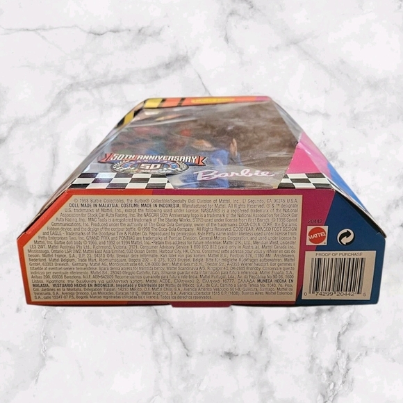 NASCAR 50th Anniversary BARBIE DOLL 1998 NRFB 50th #20442 - Picture 7 of 10